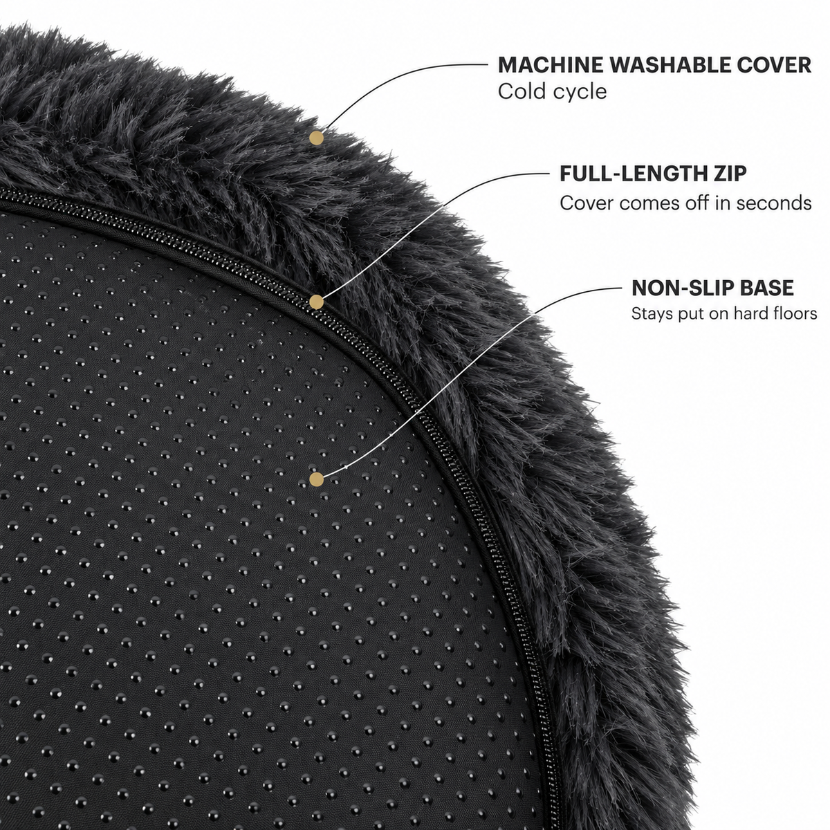 Non-slip base keeps it in place on any floor.